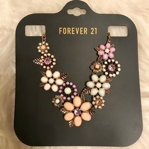 Forever 21 Floral Statement Necklace